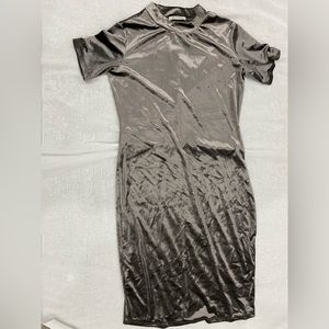 Silver velvet dress